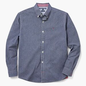Tommy Hilfiger Men’s Button Up Long Sleeve Medium - Navy